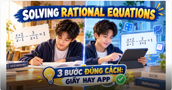 Bài 42: Luyện Solving Rational Equations đúng cách dù trên giấy hay app – IGCSE