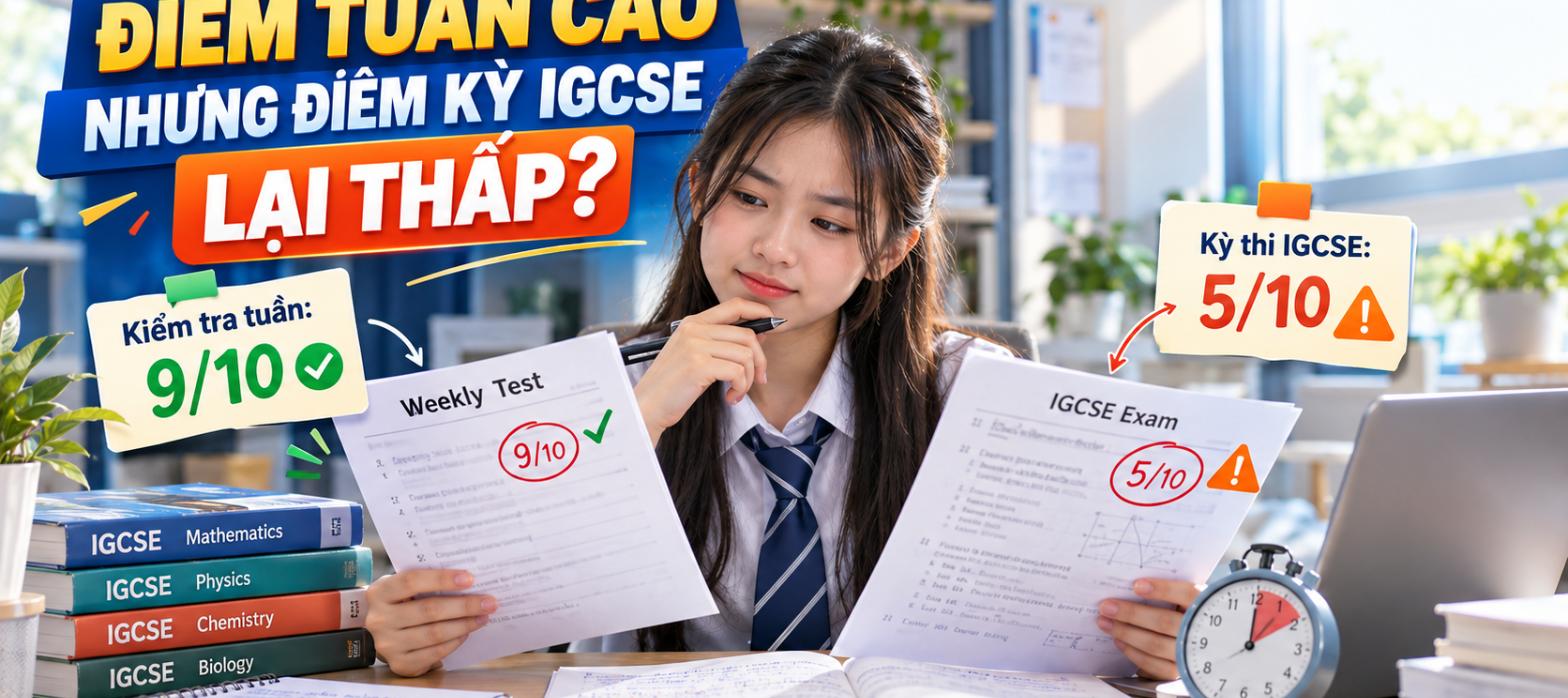 Bài 22: Vì sao điểm kiểm tra tuần cao nhưng điểm kỳ IGCSE lại kém?