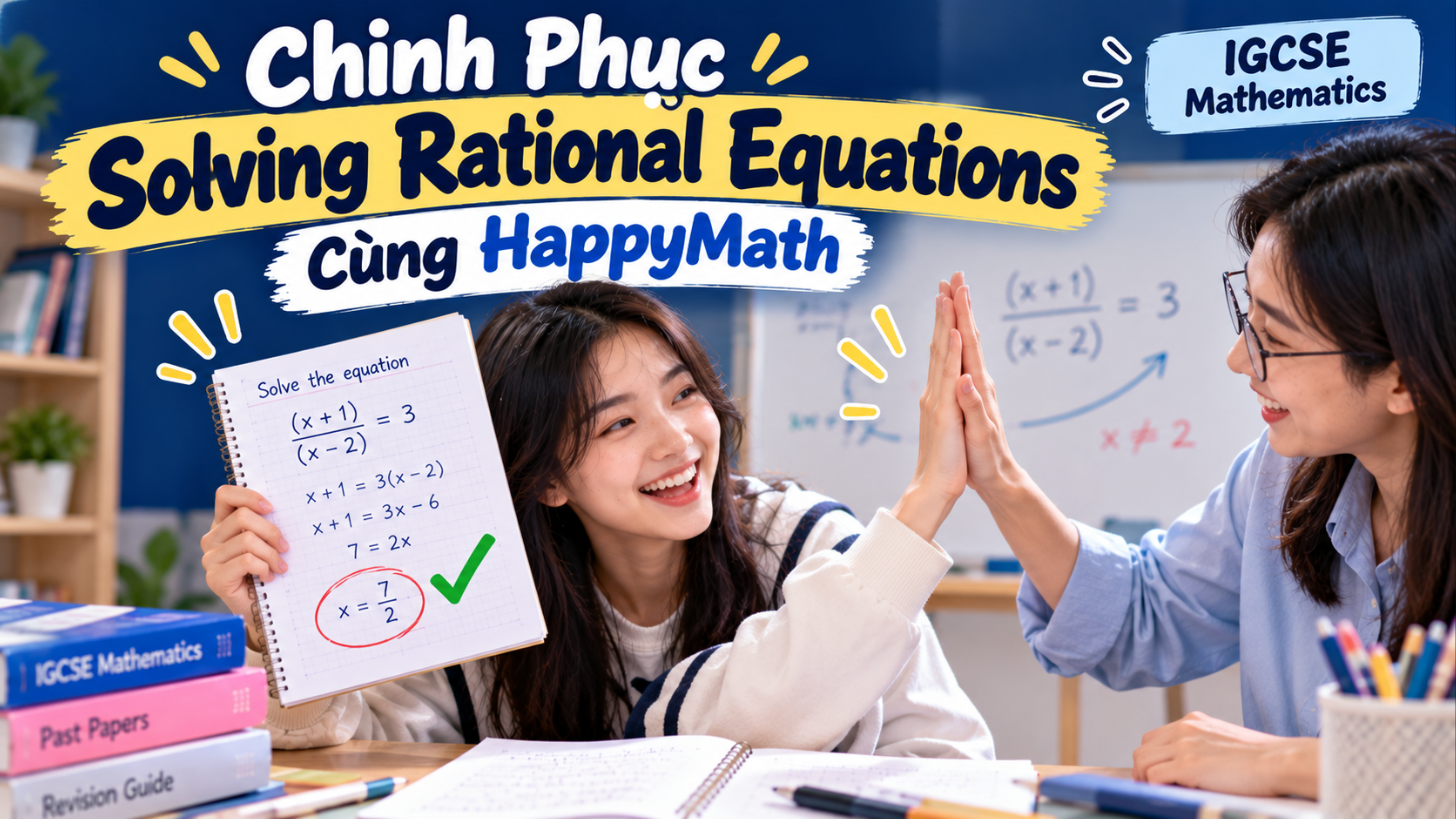Case Study: Từ Sợ Phương Trình Phân Thức Đến Tự Tin Giải Solving Rational Equations Cùng HappyMath