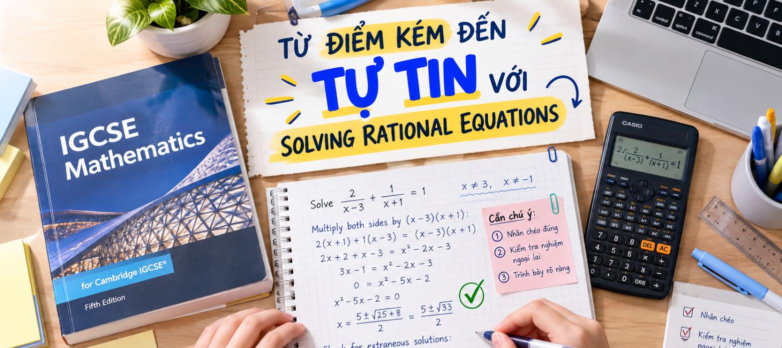 Bài 30: Từ điểm kém đến tự tin với Solving Rational Equations – IGCSE