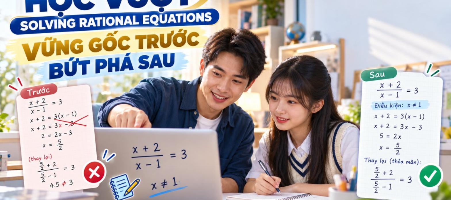 Bài 21: Đừng vội học vượt khi Solving Rational Equations chưa vững – IGCSE