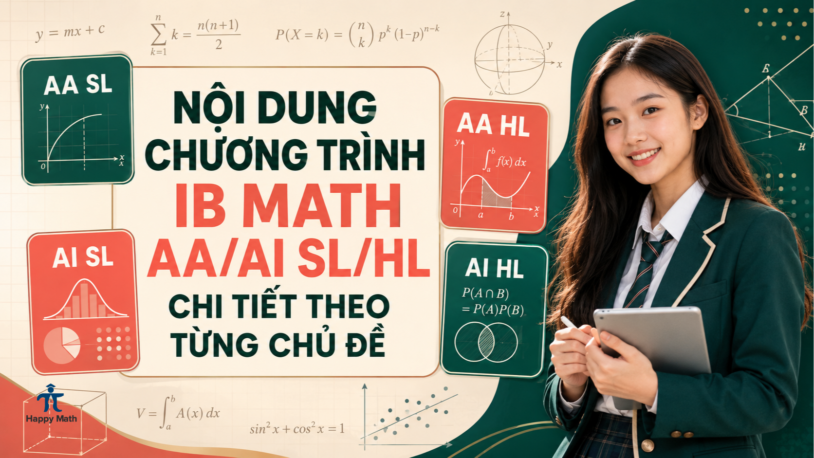 Nội Dung Chương Trình IB Math AA/AI SL/HL Chi Tiết Theo Từng Chủ Đề