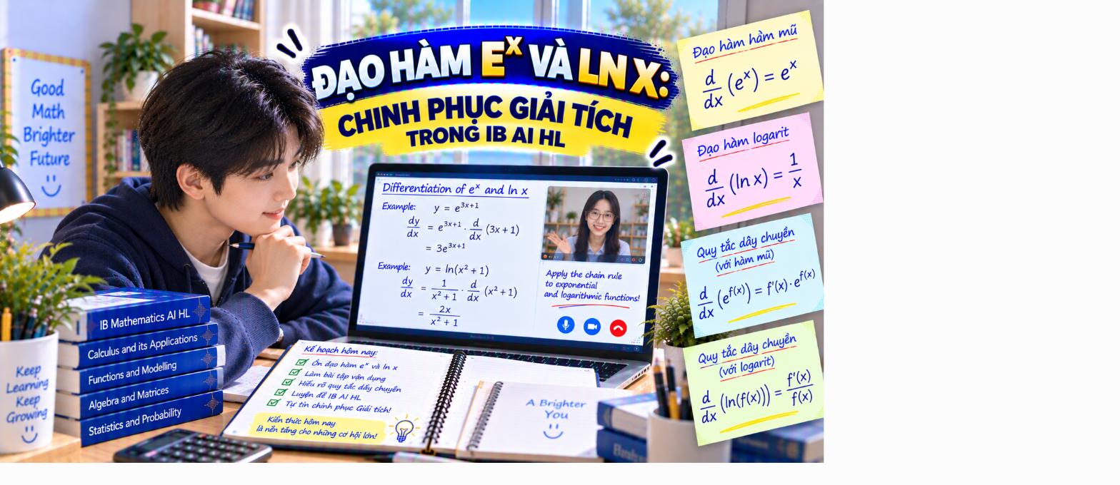 (Book 10-5) Differentiation e^x và lnx - IB AI HL