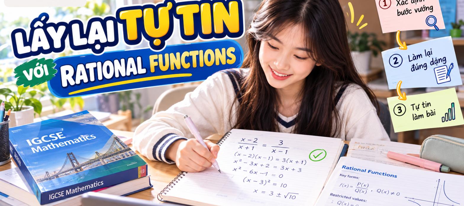 Bài 29: Giúp con lấy lại tự tin với Rational Functions sau điểm kém – IGCSE
