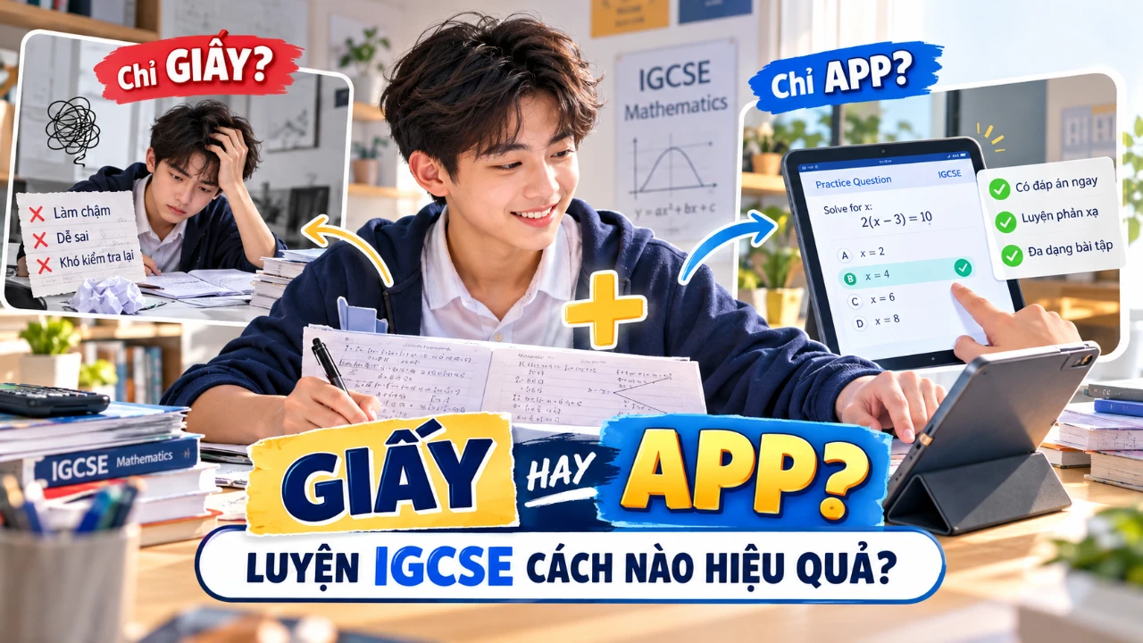 Bài 40: Làm bài IGCSE trên giấy hay qua app: cách nào hiệu quả hơn?
