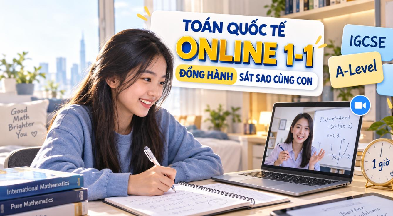 Khóa Học Toán Quốc Tế Online HappyMath: Đồng Hành 1-1 Cùng Con Tại Nhà