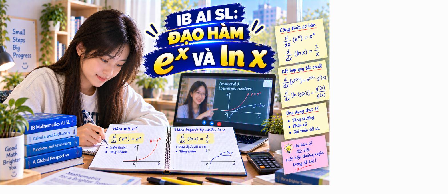 (Book 12-5) Differentiation e^x và lnx - IB AI SL