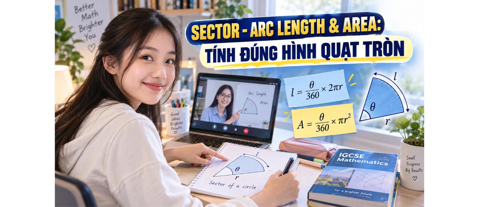 Sector - Arc length và Area - IGCSE 2