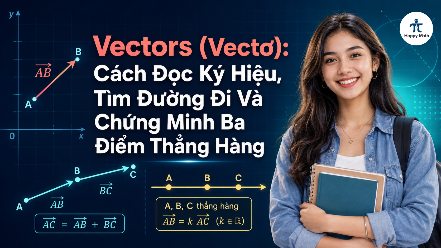 Vectors (Vectơ): Cách Đọc Ký Hiệu, Tìm Đường Đi Và Chứng Minh Ba Điểm Thẳng Hàng