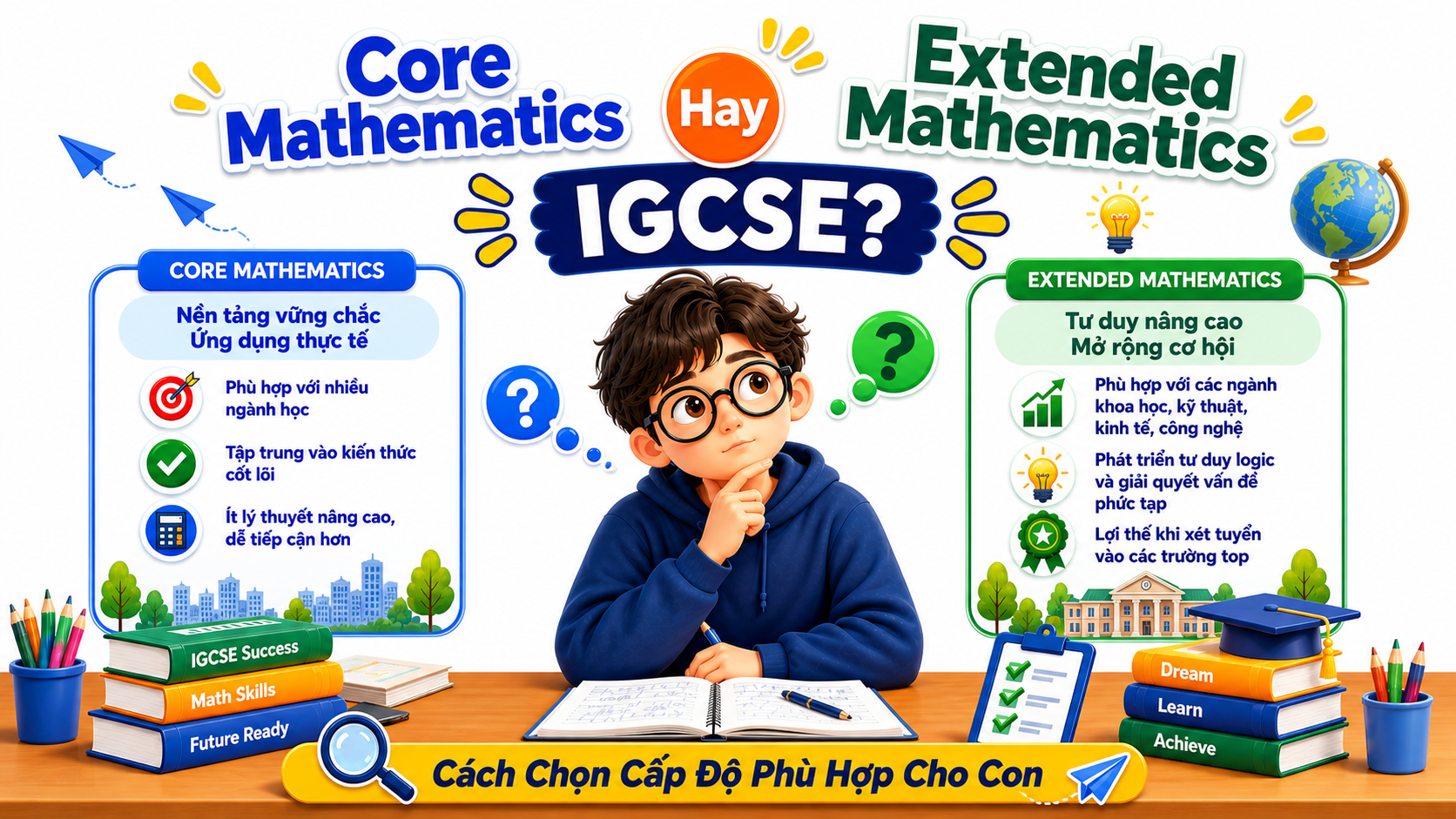 Core Hay Extended Mathematics IGCSE? Cách Chọn Cấp Độ Phù Hợp Cho Con
