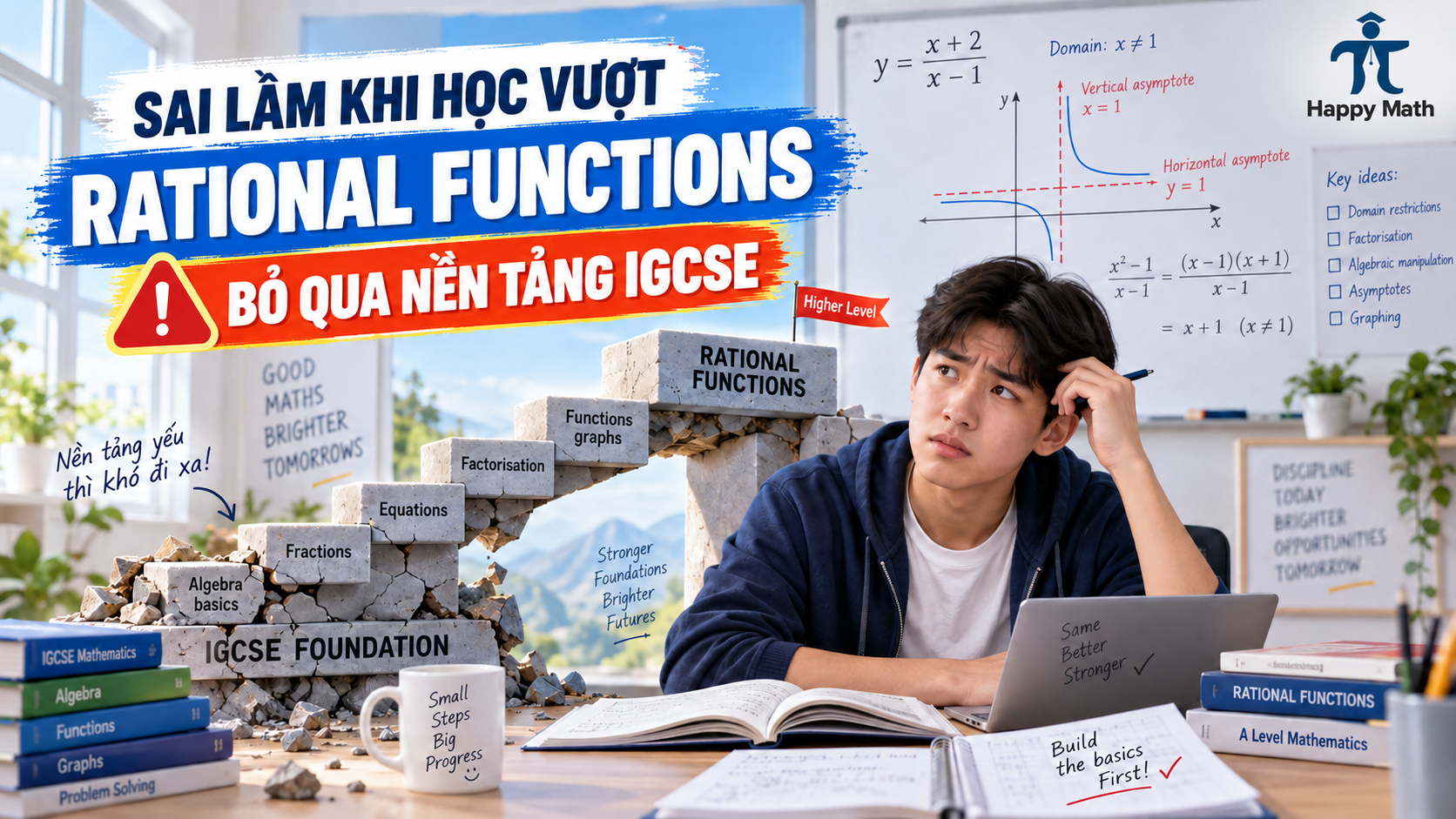 Bài 20: Sai lầm khi học vượt Rational Functions mà bỏ qua nền tảng – IGCSE