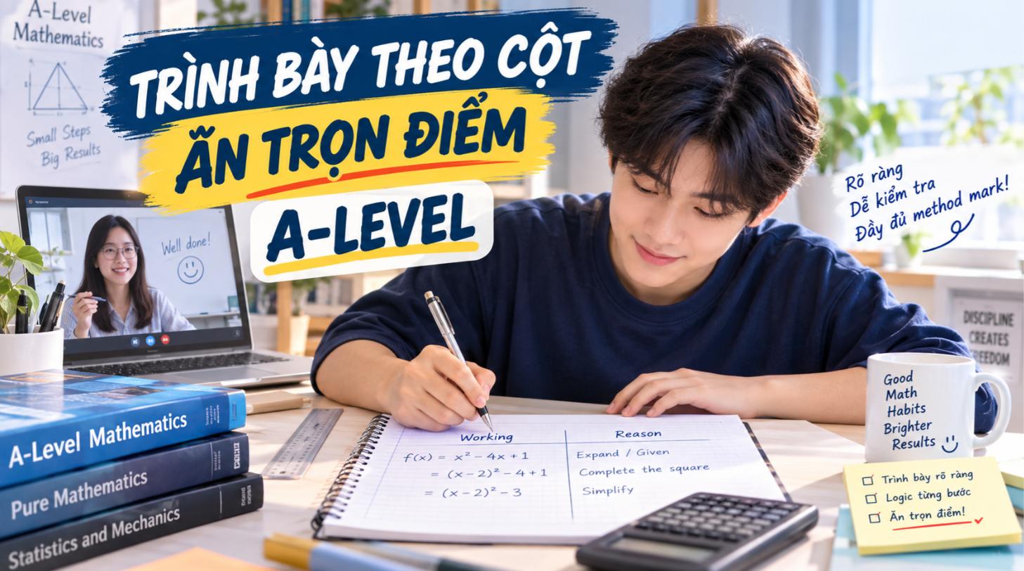 Kỹ Thuật Trình Bày Bài Thi A-Level Theo Cột: Vì Sao Giúp Dễ Nhìn Và Ăn Trọn Điểm?
