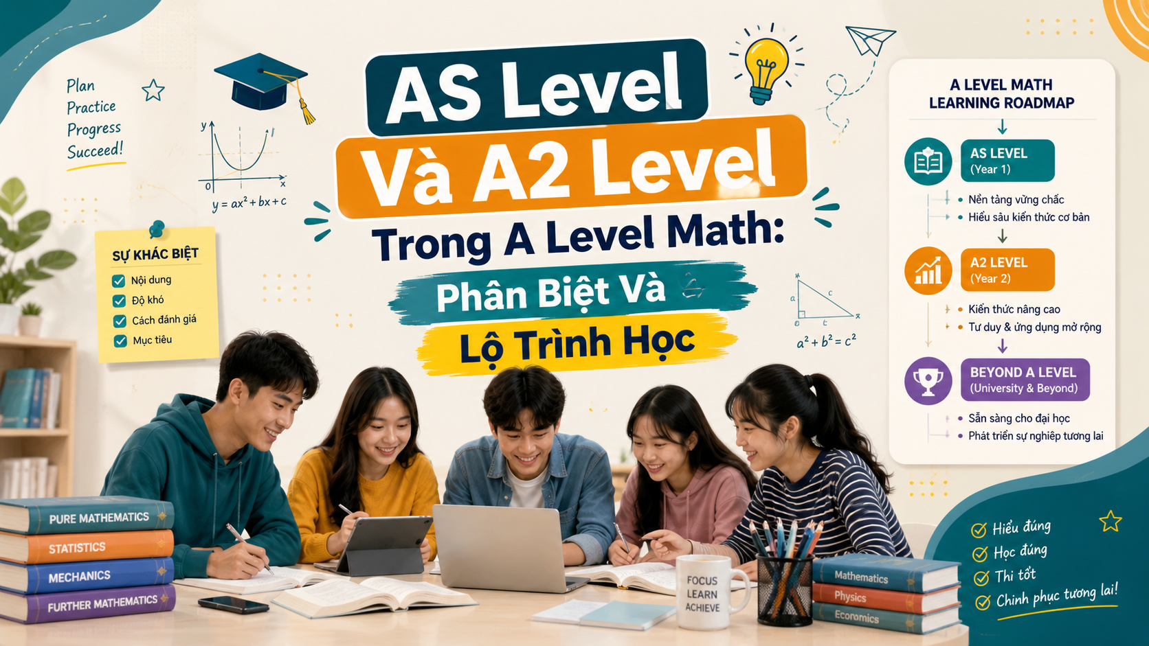 AS Level Và A2 Level Trong A Level Math: Phân Biệt Và Lộ Trình Học